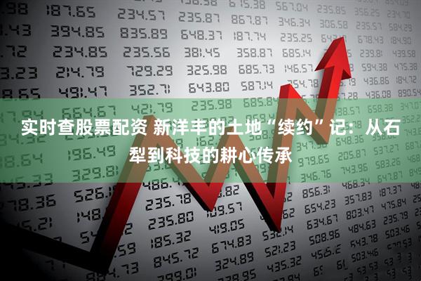 实时查股票配资 新洋丰的土地“续约”记：从石犁到科技的耕心传承