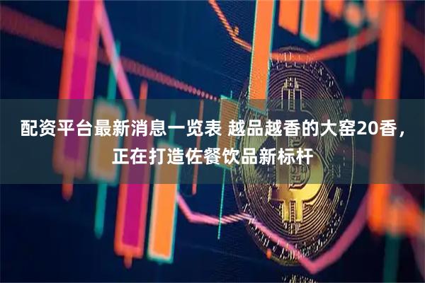 配资平台最新消息一览表 越品越香的大窑20香，正在打造佐餐饮品新标杆